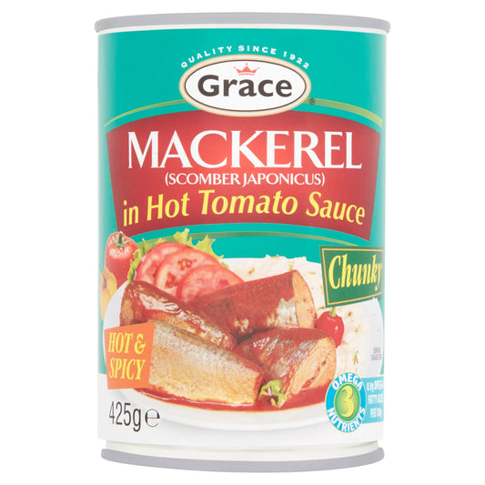 Mackerel Tomato Sauce Hot & Spicy 425g by Grace