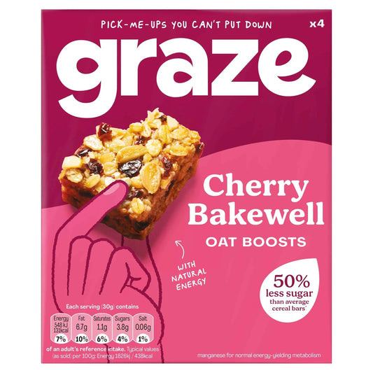 Cherry Bakewell Oat Boosts Flapjack by GRAZE