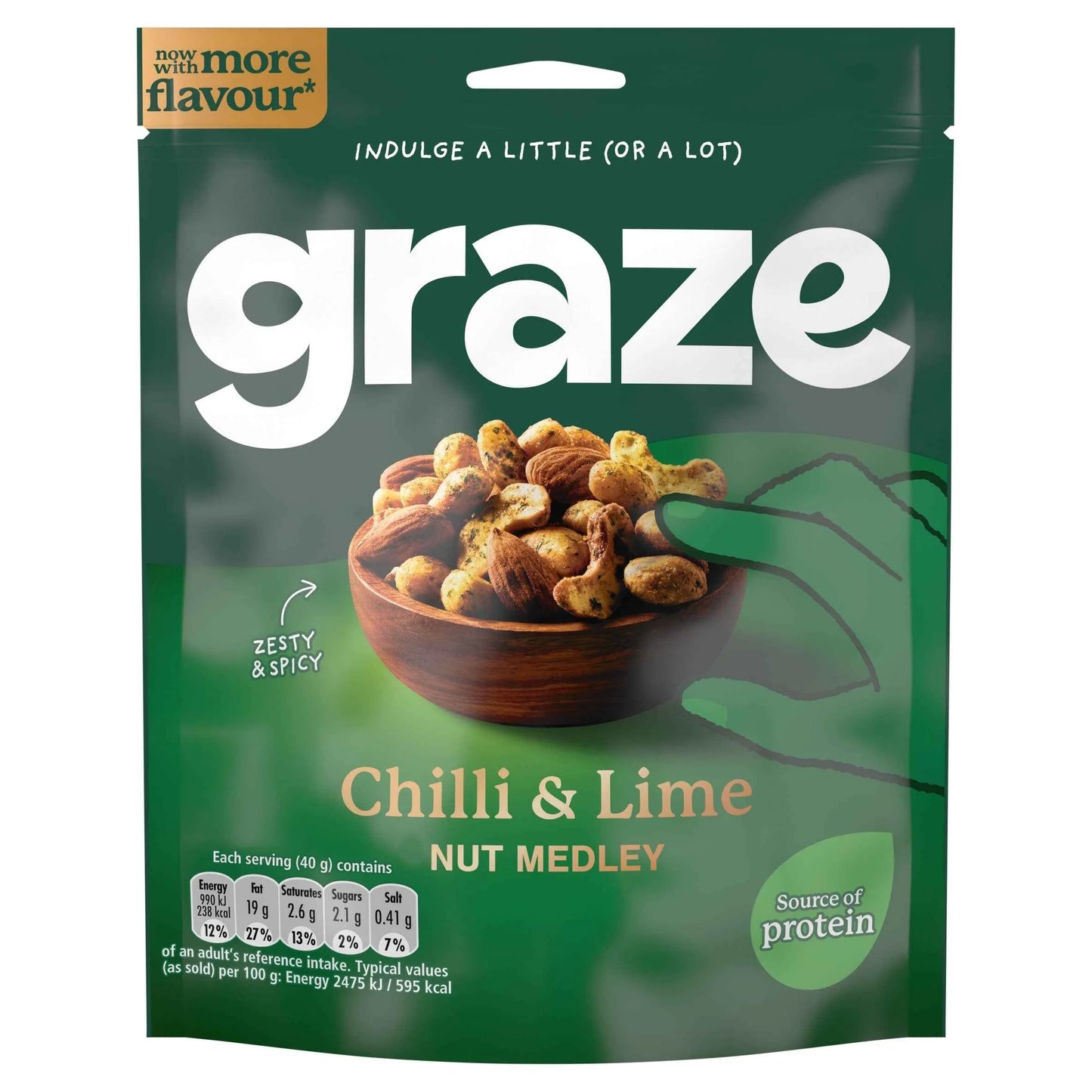 Chilli & Lime Nut Medley 120g by GRAZE