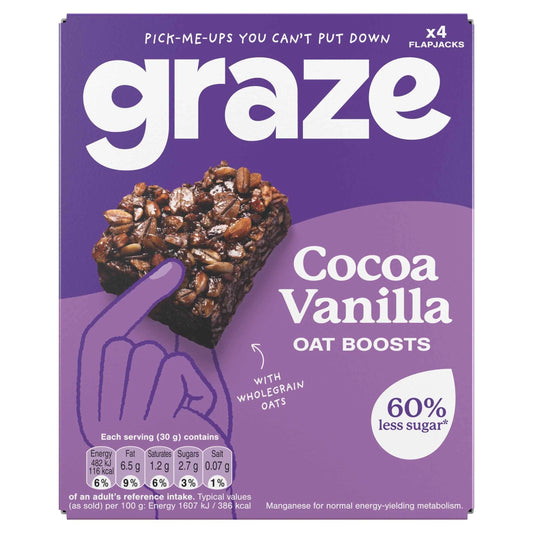Cocoa Vanilla Oat Boosts Flapjack Snack by GRAZE