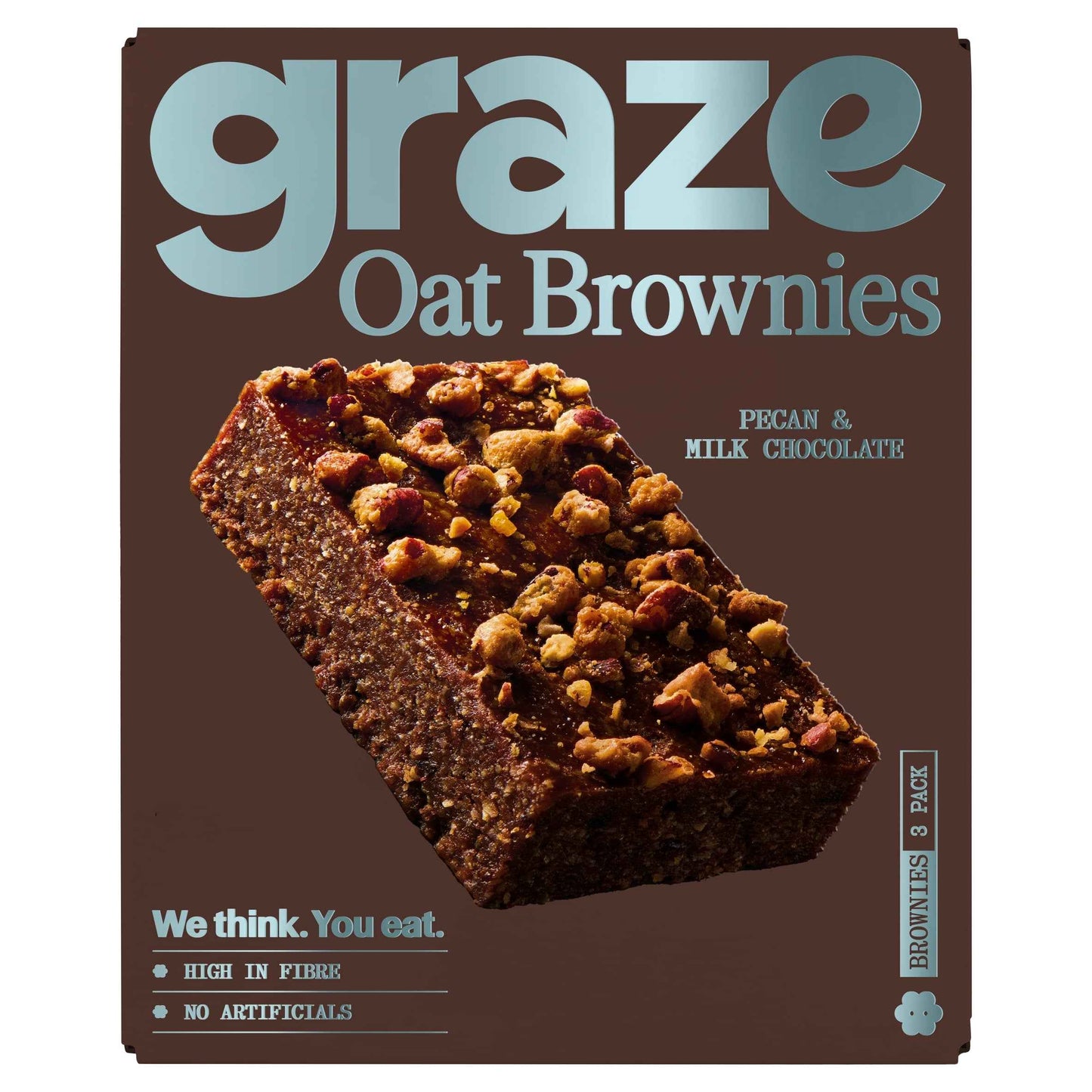 Pecan & Milk Chocolate Oat Brownies by GRAZE
