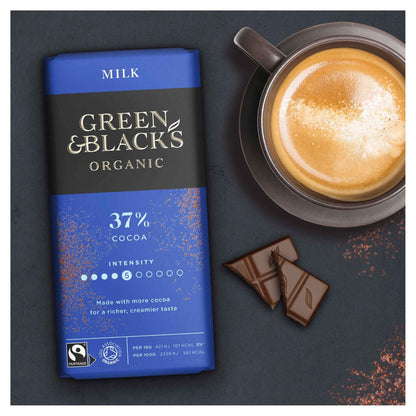 Organic Milk Chocolate Bar 90g by GREEN & BLACK'S