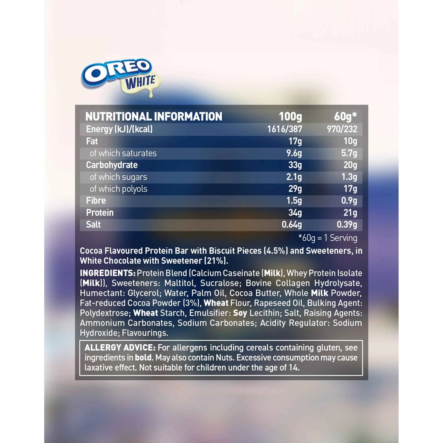 White Chocolate Oreo Protein Bar 60g by GRENADE
