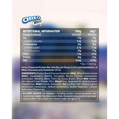White Chocolate Oreo Protein Bar 60g by GRENADE
