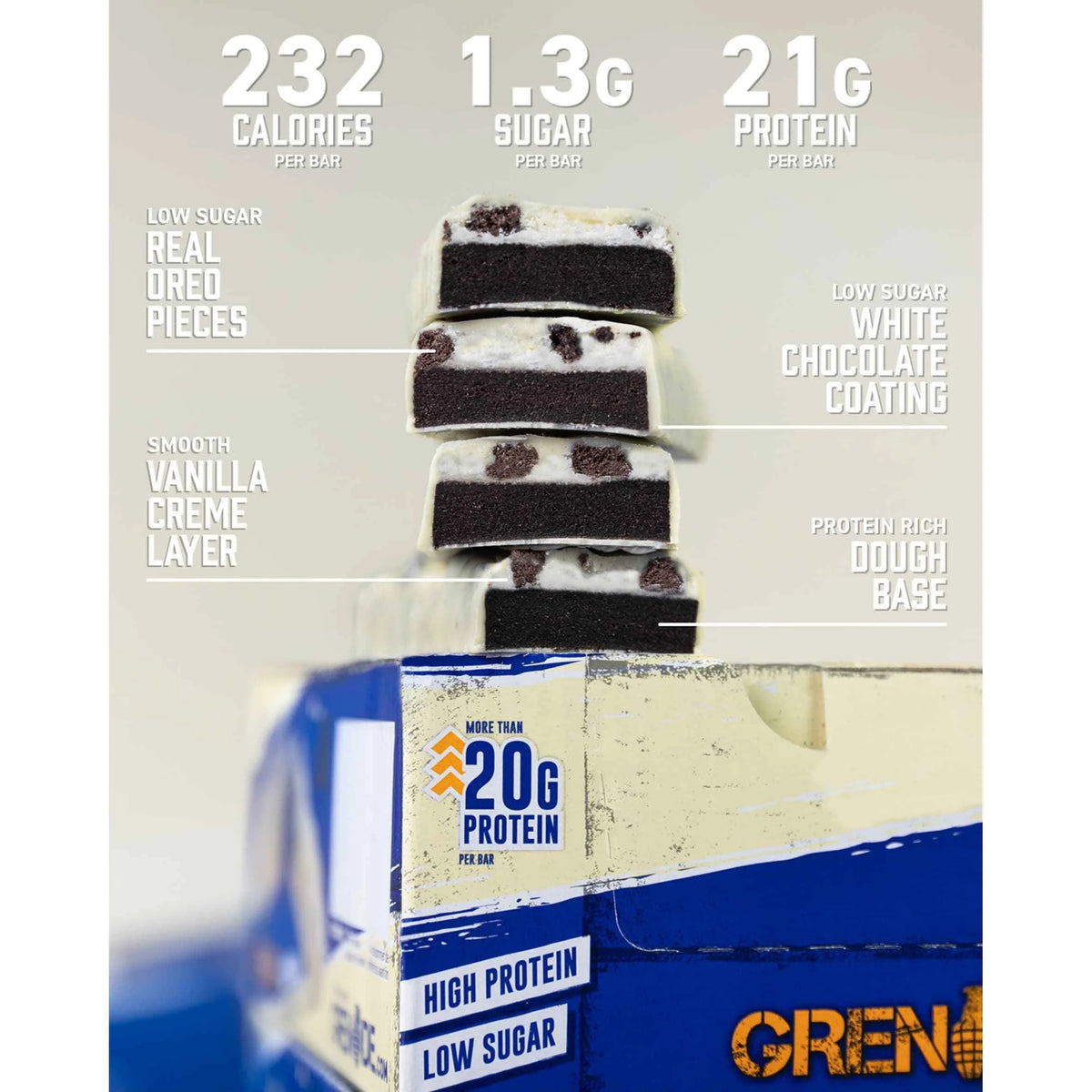 White Chocolate Oreo Protein Bar 60g by GRENADE
