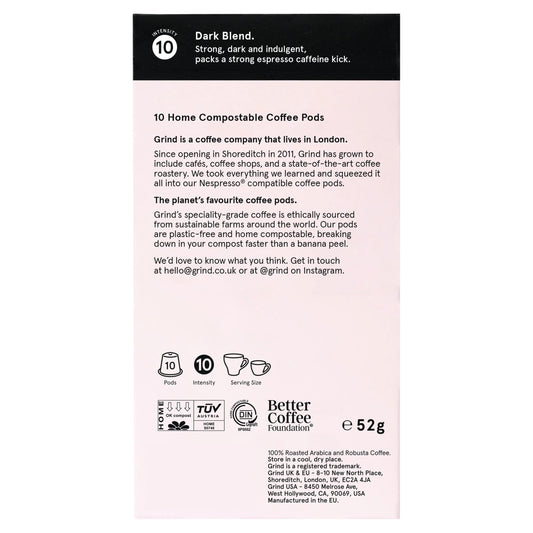 Dark Roast Coffee Pods - Biodegradable by GRIND