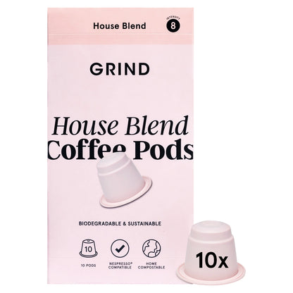 House Blend Coffee Pods Biodegradable & by GRIND