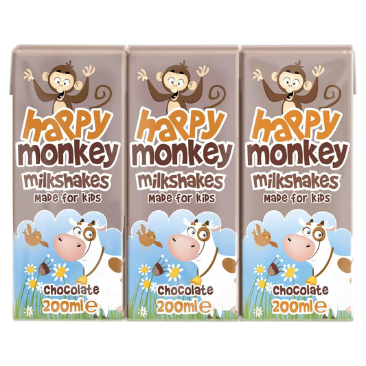 Milkshakes - Chocolate 3x200ml by HAPPY MONKEY