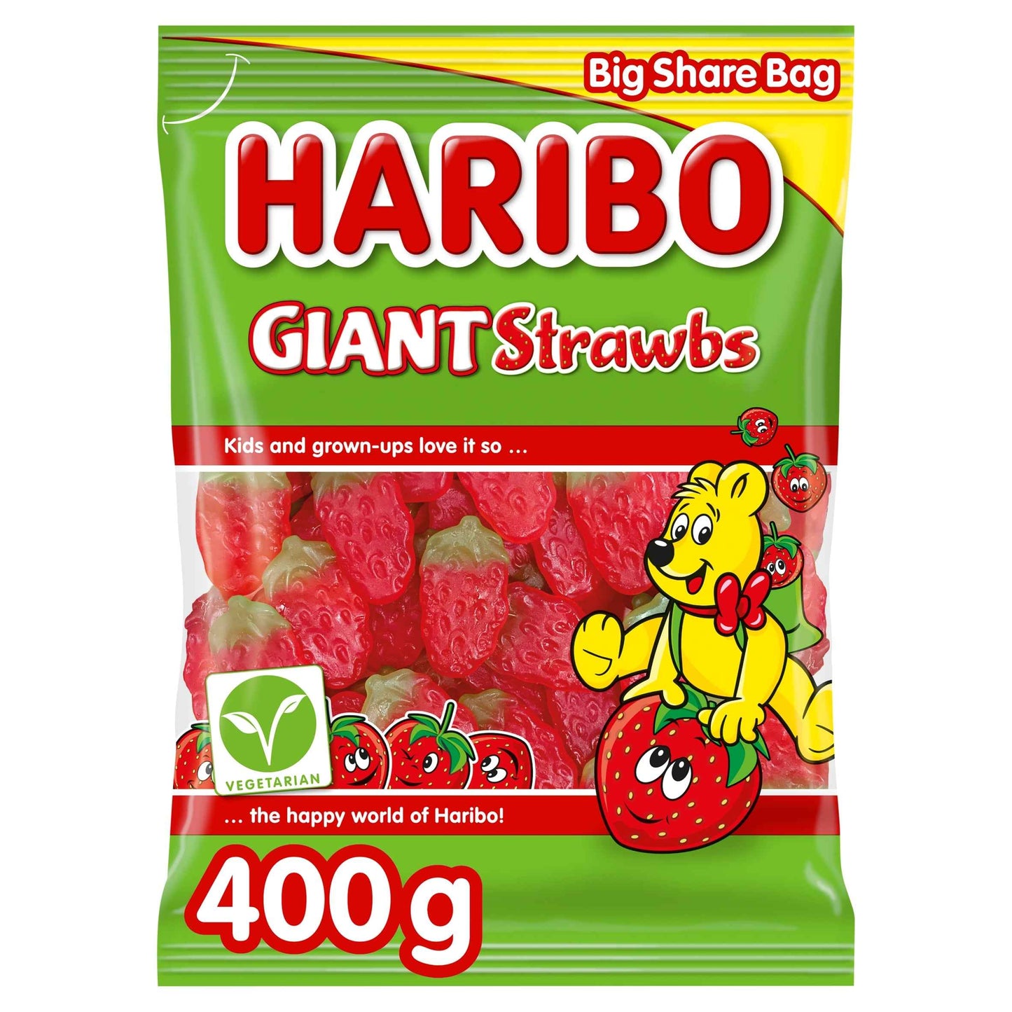 Giant Strawbs 400g Bags by HARIBO