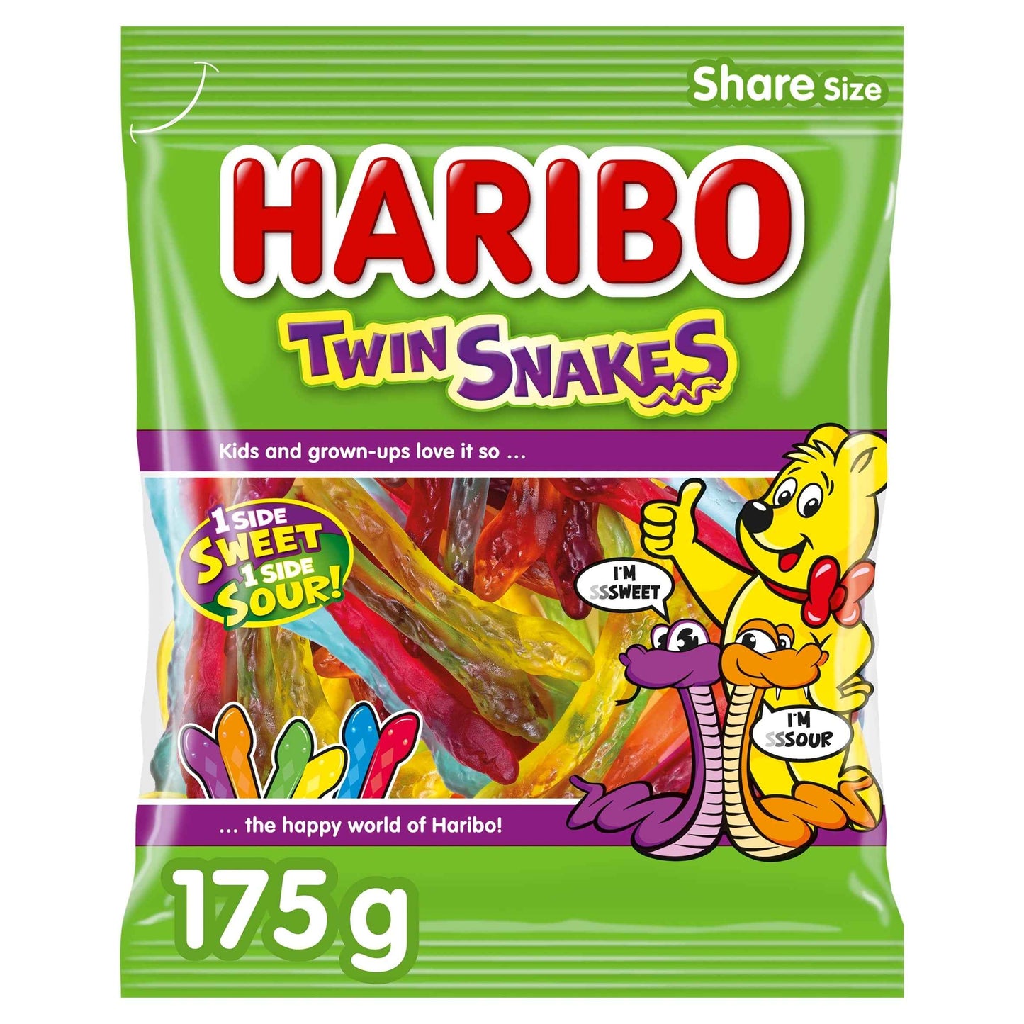 Twin Snakes Fruit Flavour Gum 175g by HARIBO