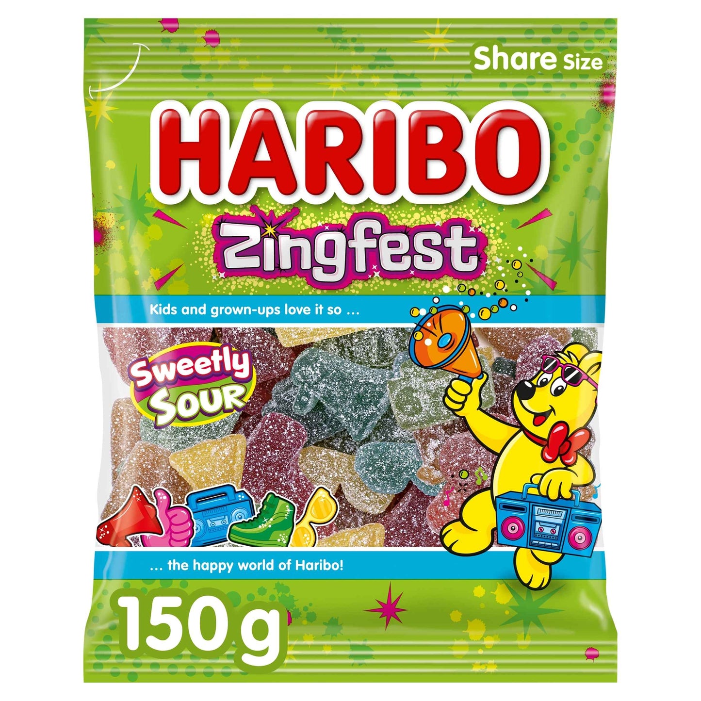 Zingfest Fizzy Fruit Flavour 150g by HARIBO