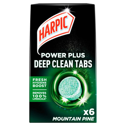 Power Plus Deep Clean Mountain Pine Tabs 6 Pack 135g by HARPIC