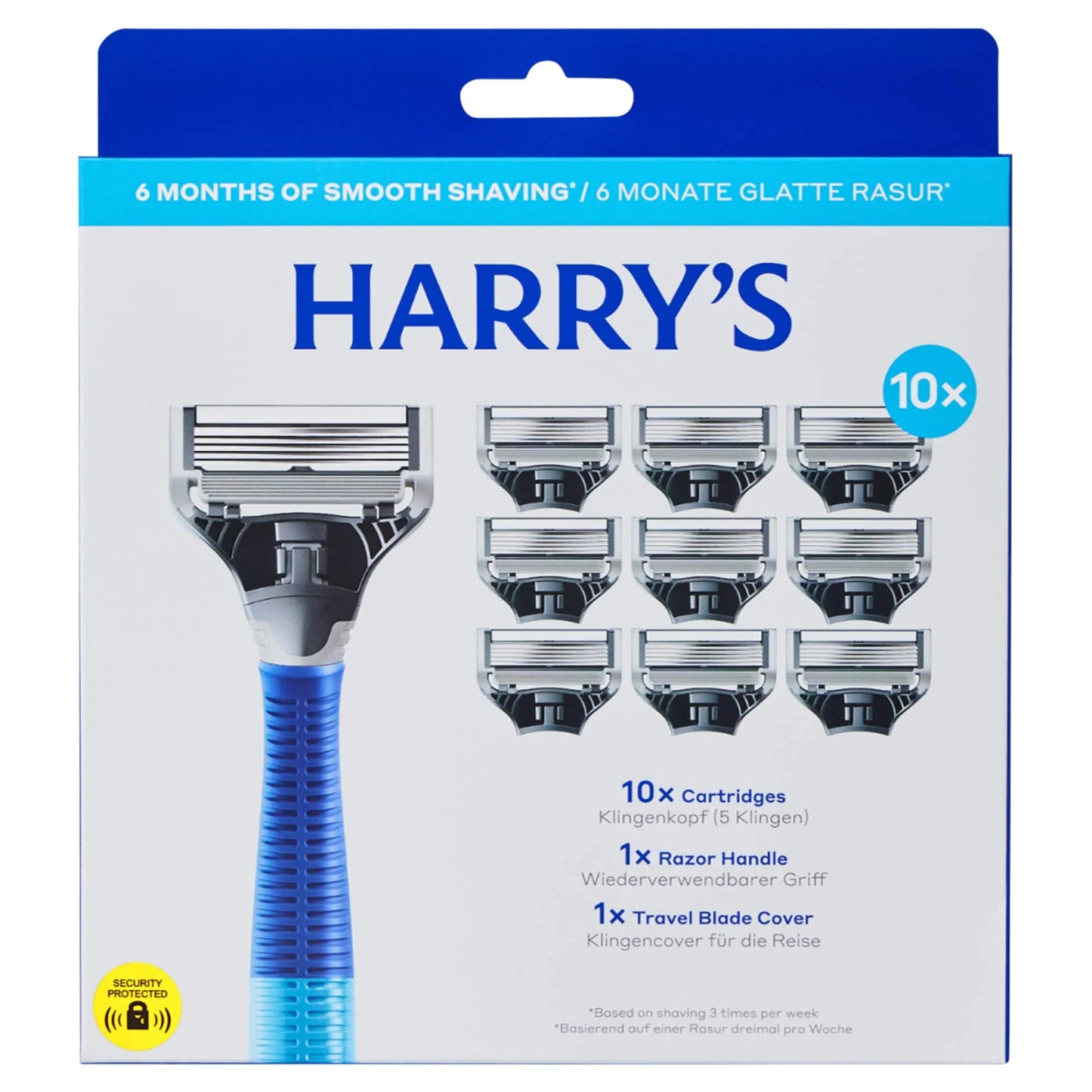 Razor And 10 Blades Indigo Set by HARRY'S