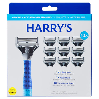 Razor And 10 Blades Indigo Set by HARRY'S