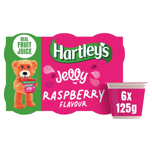 Raspberry Flavour Jelly 6 X 125g by Hartley's