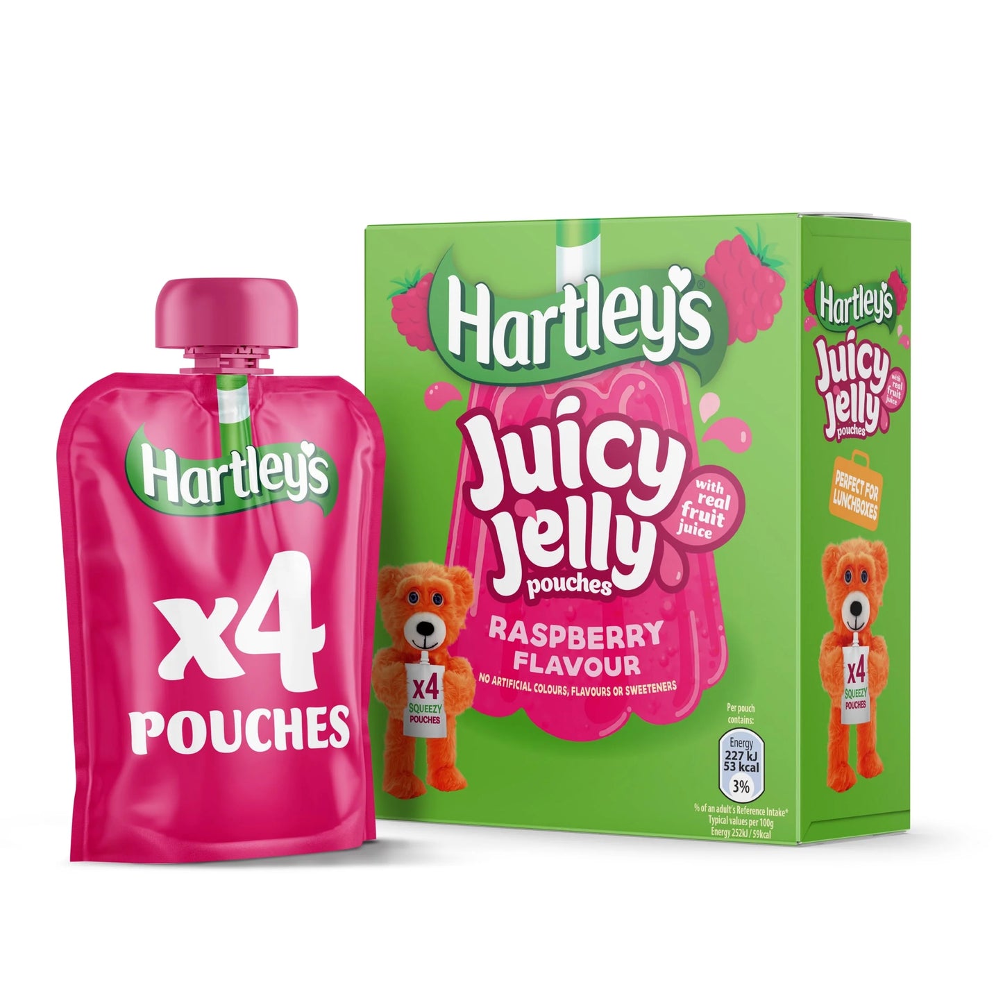 Raspberry Jelly Pouch Multipack by Hartley's