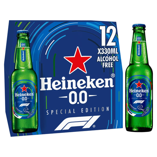 0.0% Alcohol Free Lager Beer Bottle 12x330ml by Heineken