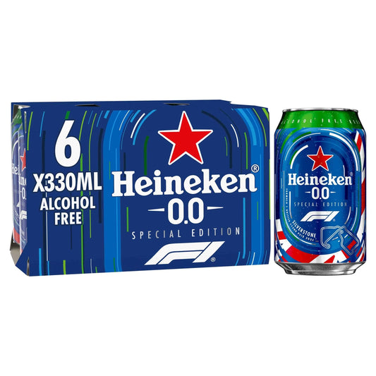 0.0% Alcohol Free Lager Beer Can 6x330ml by Heineken