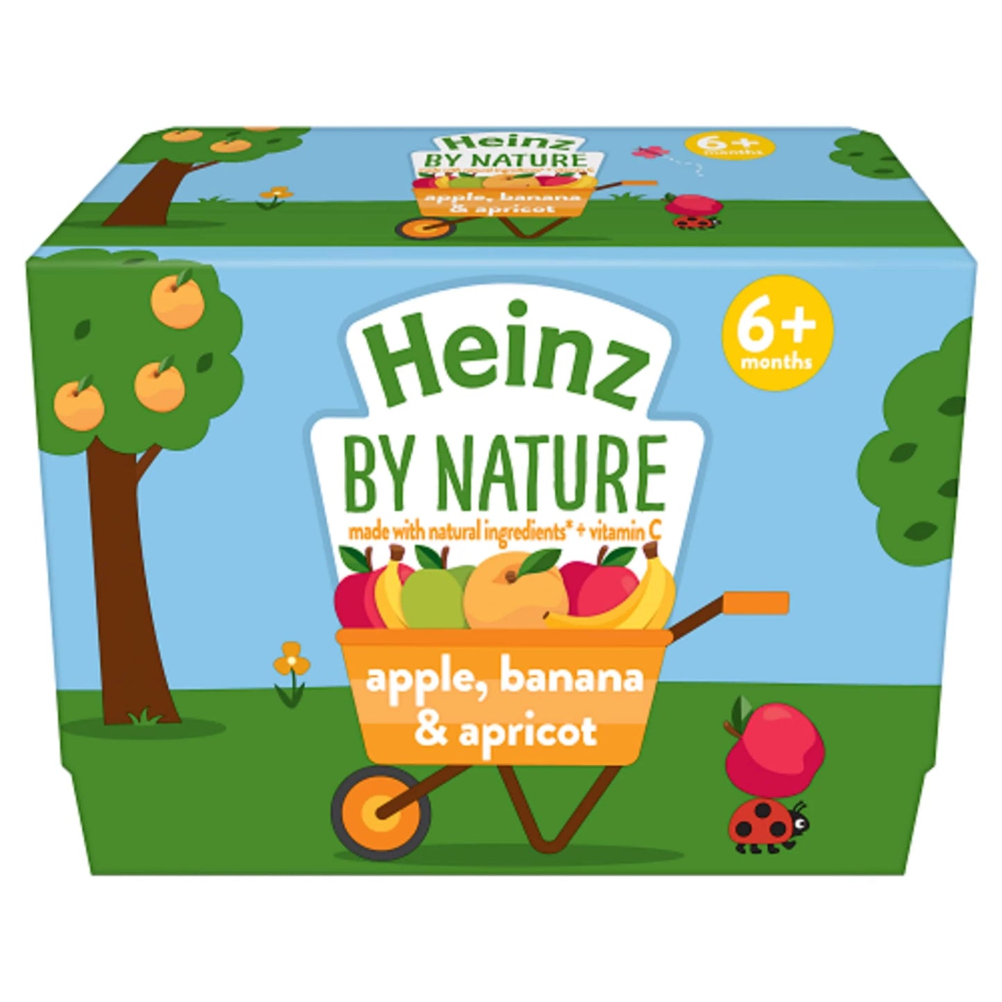 Apple, Banana & Apricot Baby Food 4 X 100g by HEINZ
