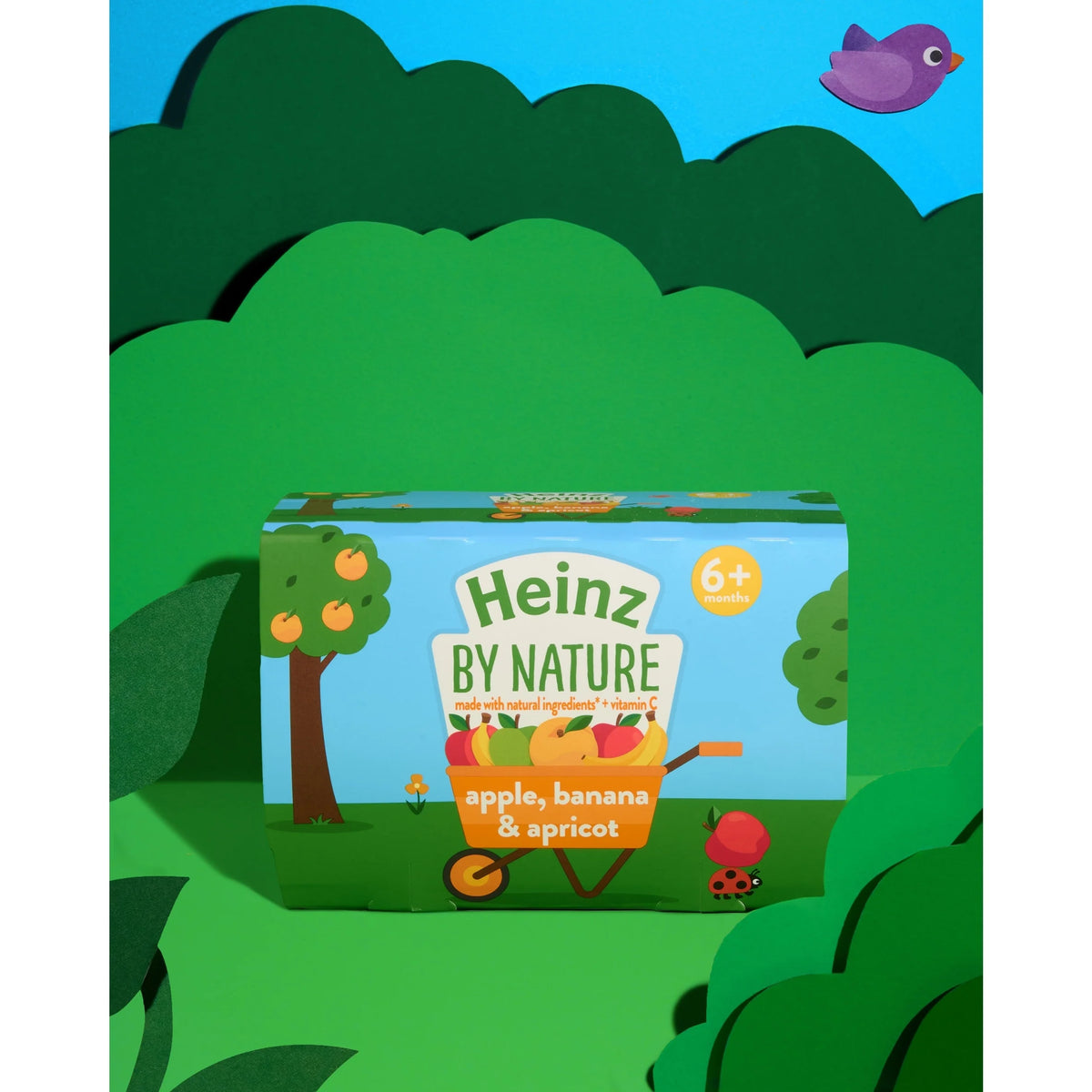 Apple, Banana & Apricot Baby Food 4 X 100g by HEINZ