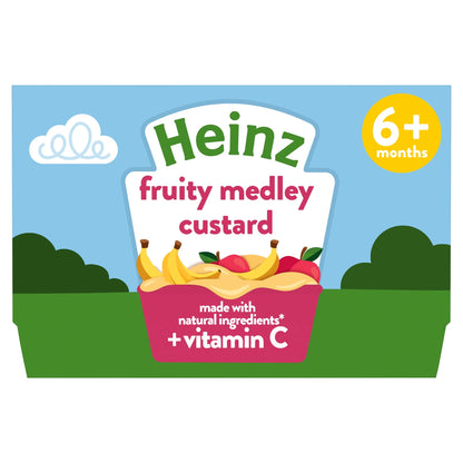 Fruity Medley Custard Baby Food Dessert Pots 4 X 100g by HEINZ
