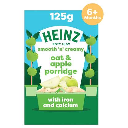 Oat & Apple Porridge Baby Food 6m+125g by HEINZ