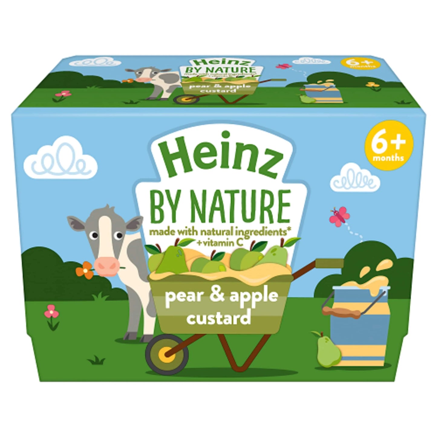 Pear & Apple Custard Baby Food 4 X 100g by HEINZ