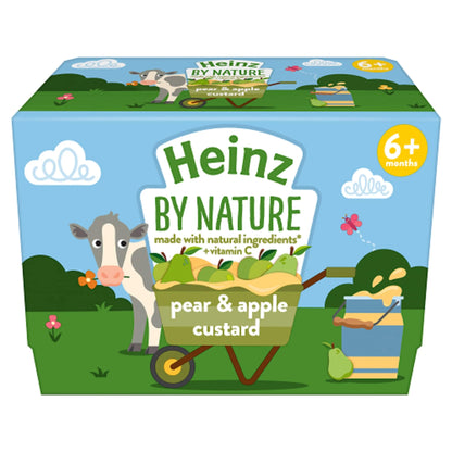 Pear & Apple Custard Baby Food 4 X 100g by HEINZ