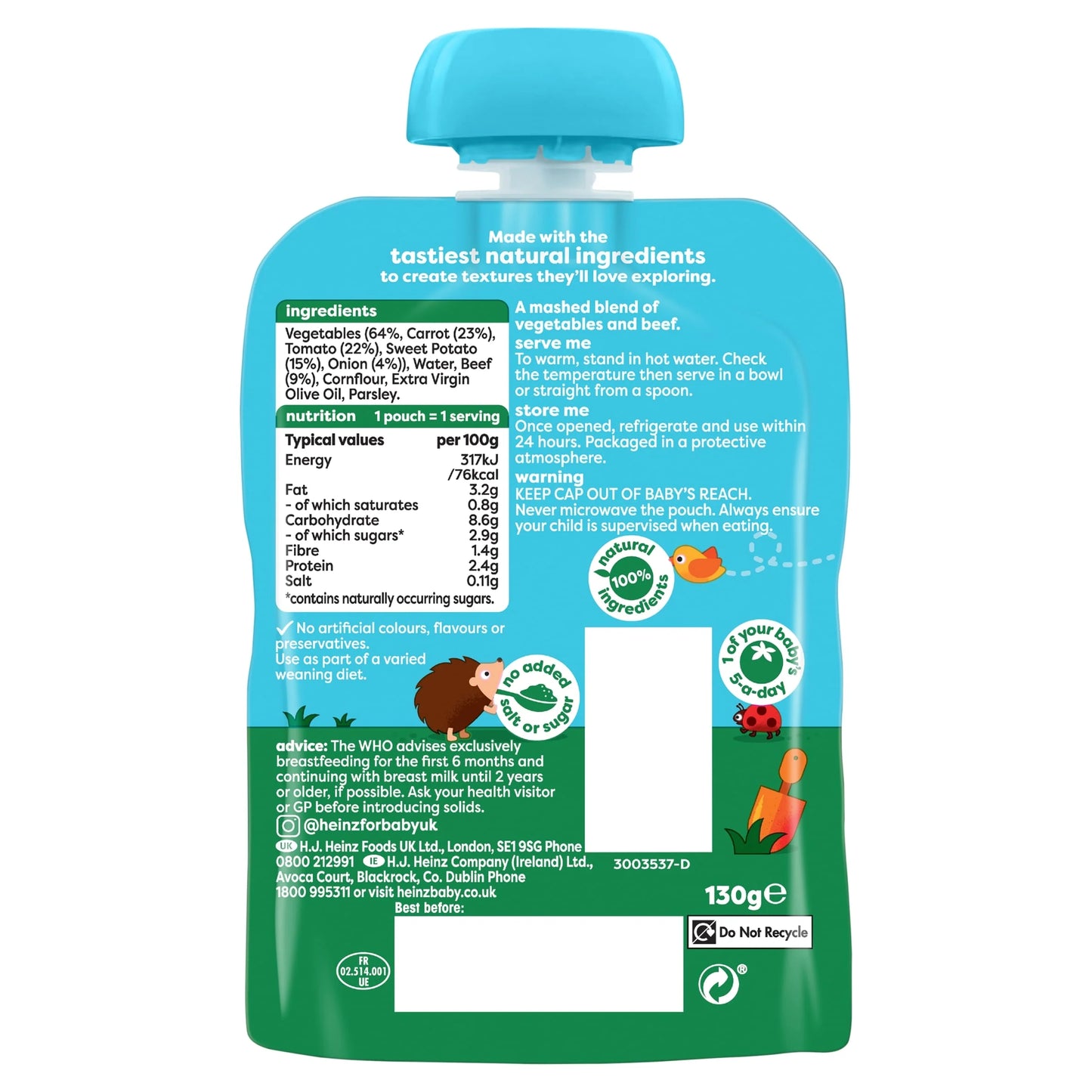 Sweet Potato & Beef Casserole Baby Food by HEINZ