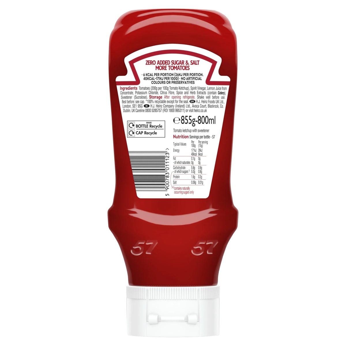 Tomato Ketchup Zero No Added Sugar & by HEINZ