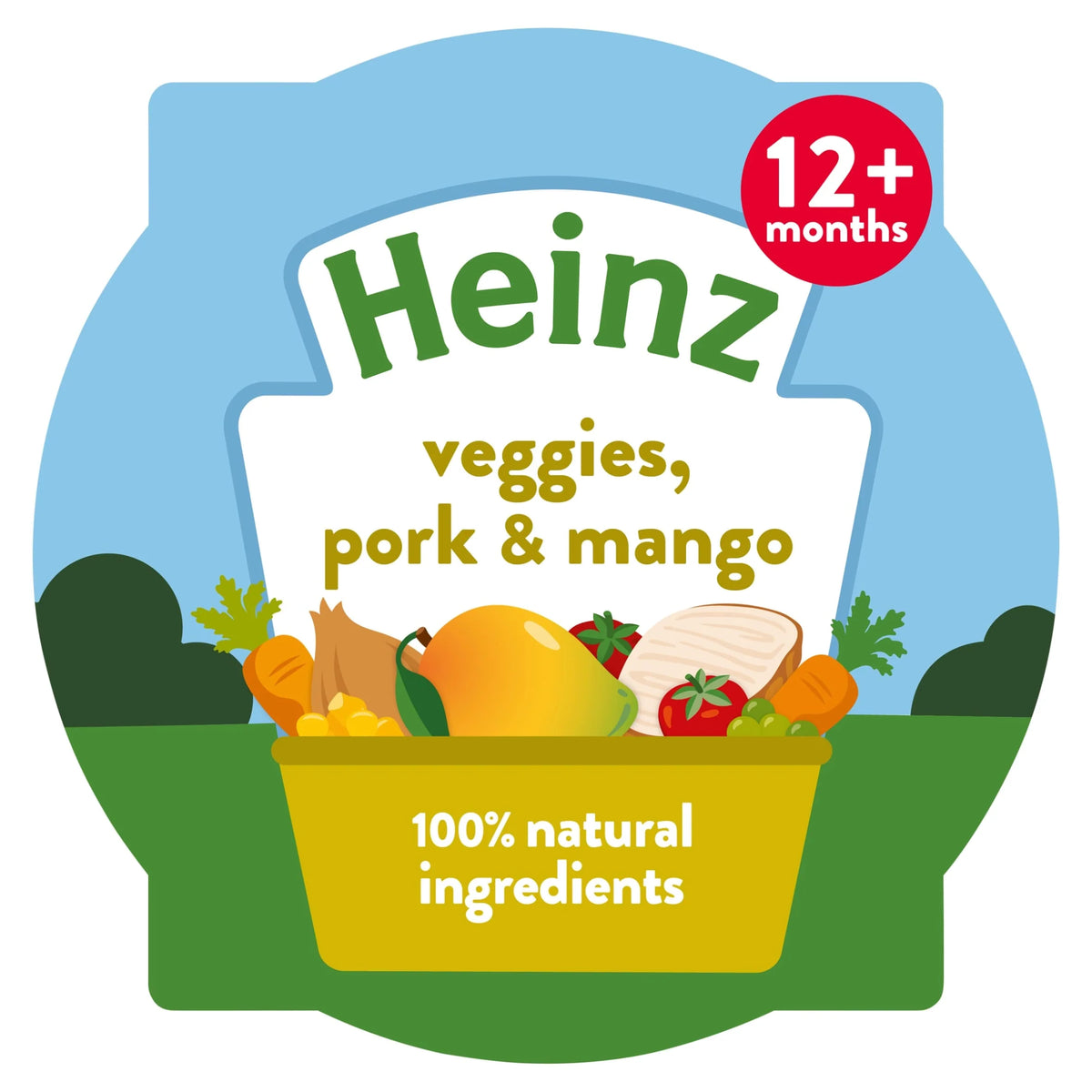 Veggies, Pork & Mango Baby Food Tray by HEINZ