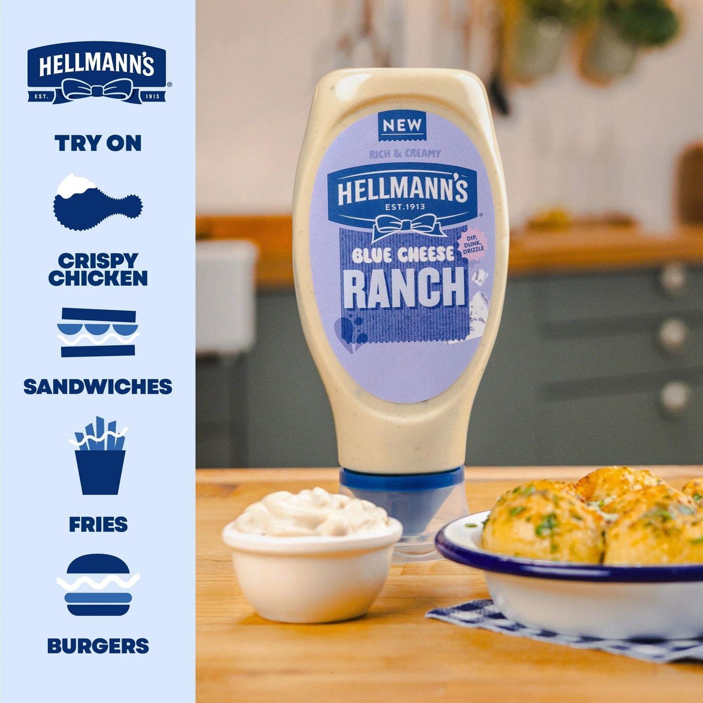 Blue Cheese Ranch Mayo 430ml by HELLMANN'S
