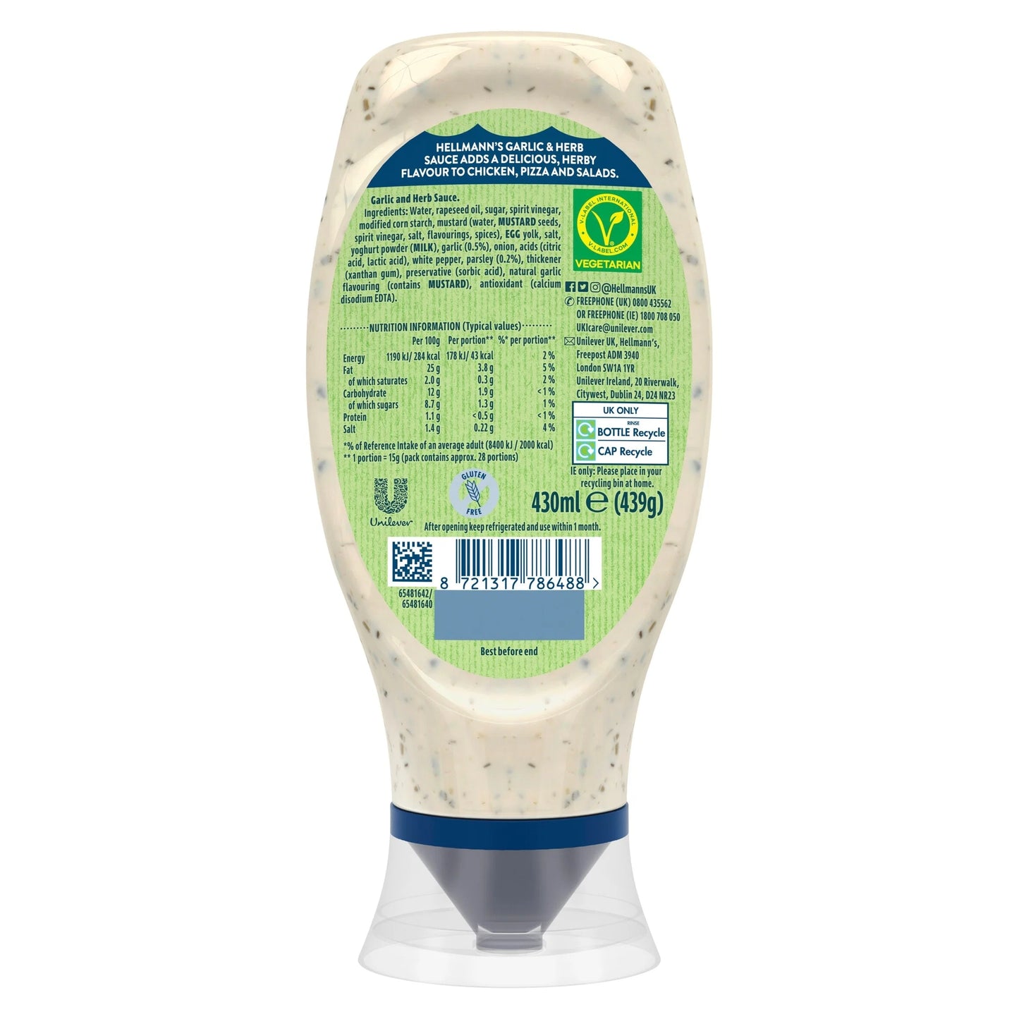 Garlic & Herb Sauce 430ml by HELLMANN'S