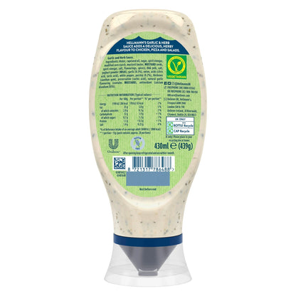 Garlic & Herb Sauce 430ml by HELLMANN'S
