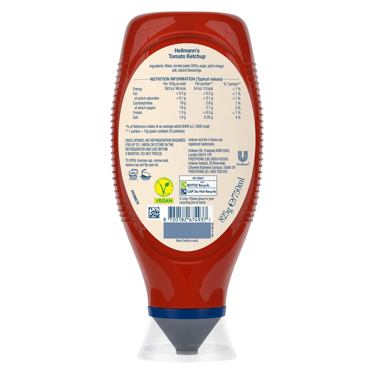 Tomato Ketchup 750ml by HELLMANN'S