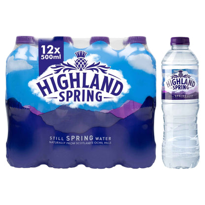 Still Bottled Water 12 X 500ml by HIGHLAND SPRING