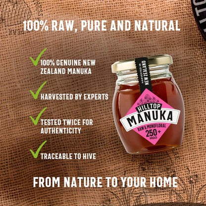 Premium Manuka Honey 250+ Mgo 225g by HILLTOP