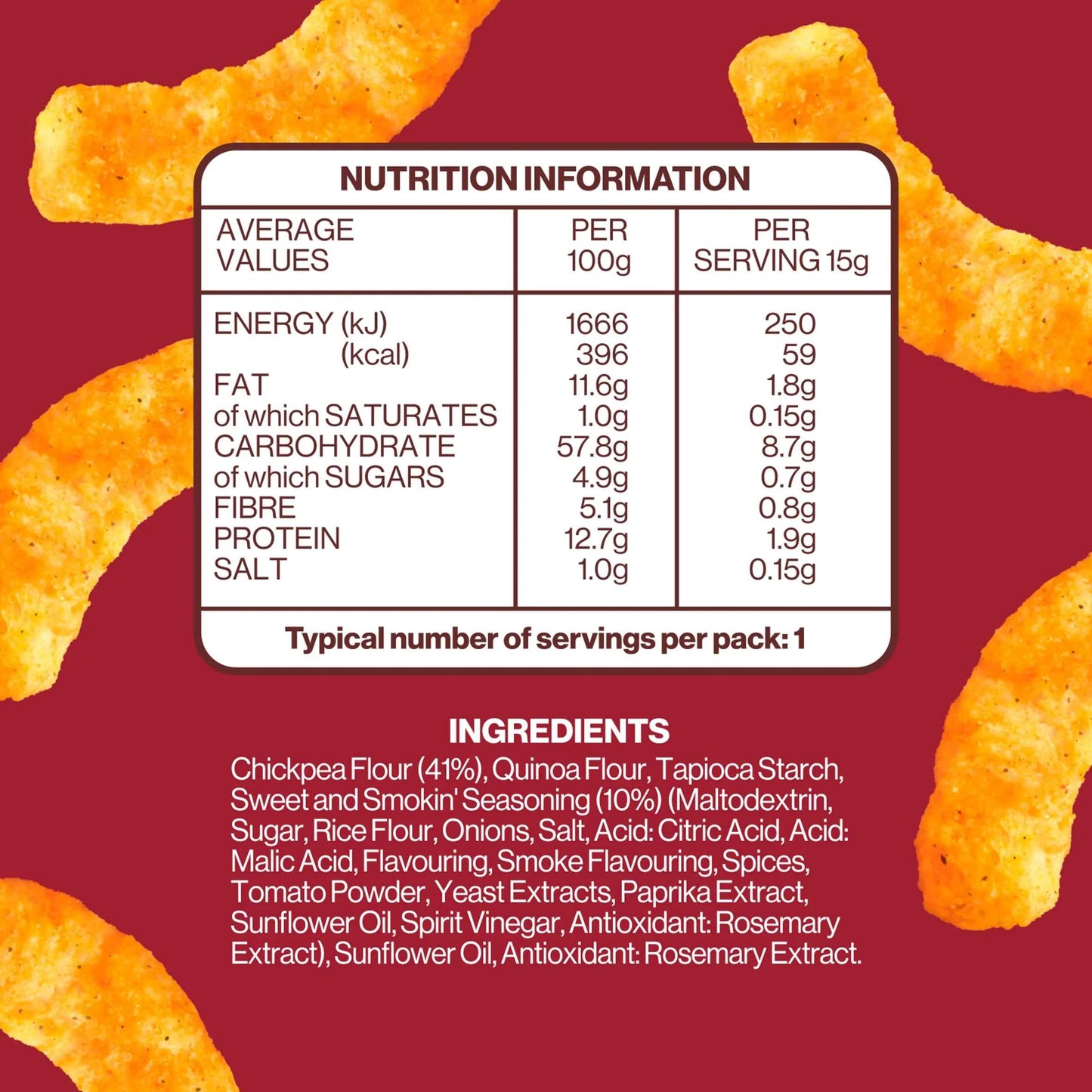 Sweet & Smokin' Chickpea Puff Snacks by HIPPEAS