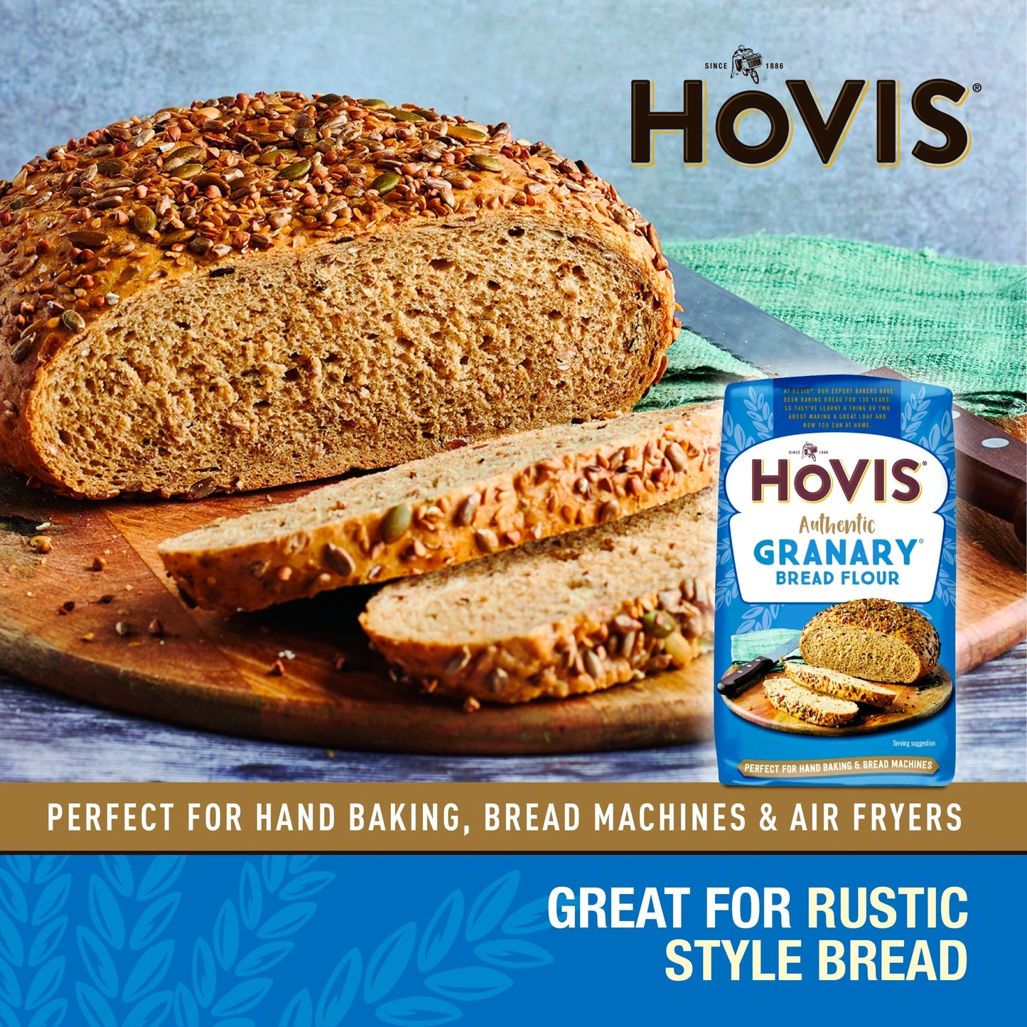 Baking Authentic Granary Bread Flour 1kg by HOVIS