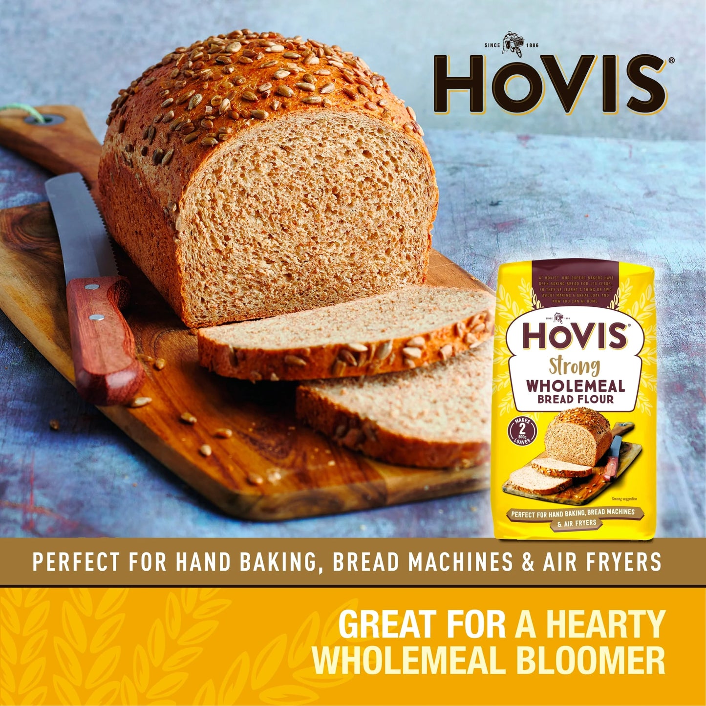 Baking Strong Wholemeal Bread Flour 1kg by HOVIS