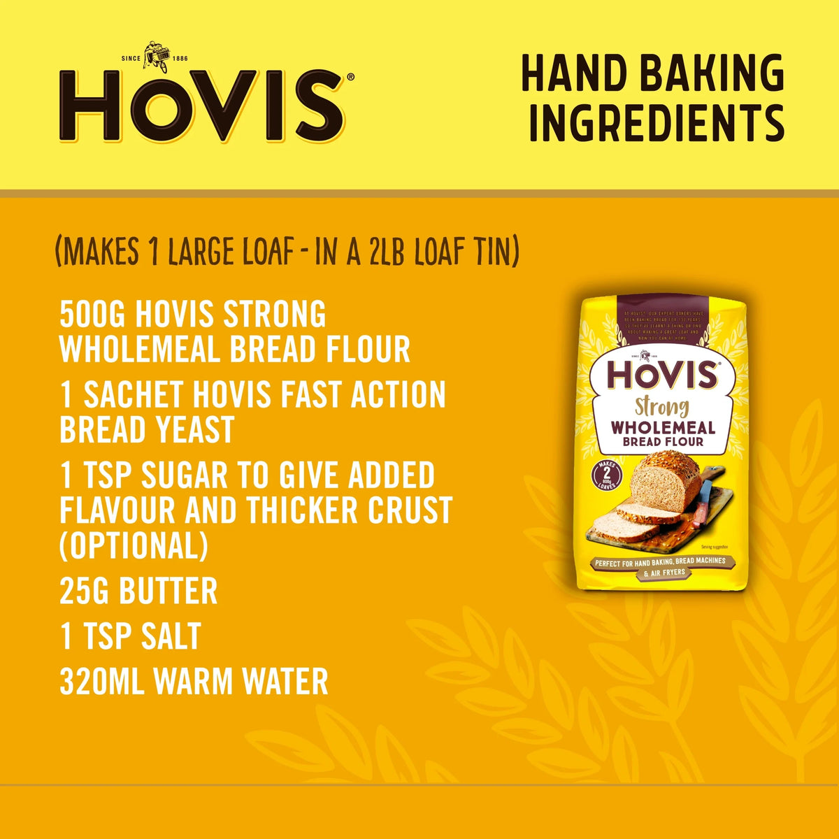 Baking Strong Wholemeal Bread Flour 1kg by HOVIS