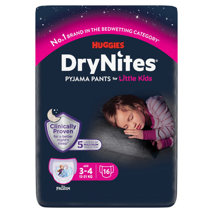 Drynites Pyjama Pants Girl 3-4 Years 16 Pack by HUGGIES