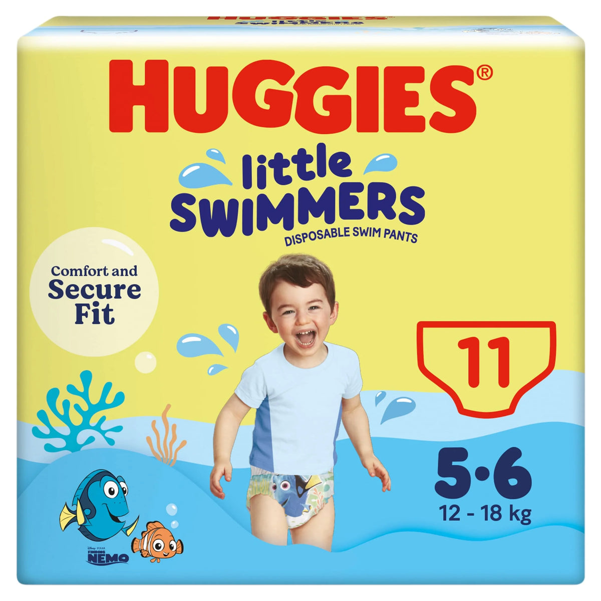 Little Swimmers Size 5-6 Disposable Swim Nappies X11 by HUGGIES