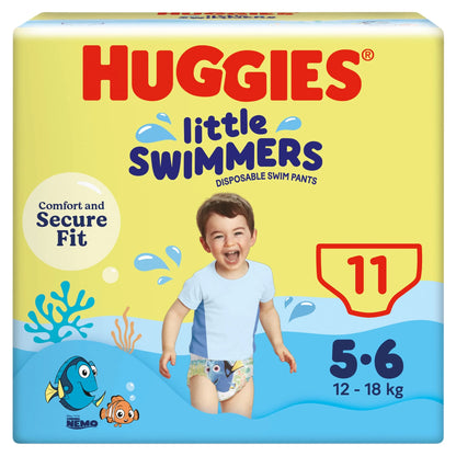 Little Swimmers Size 5-6 Disposable Swim Nappies X11 by HUGGIES