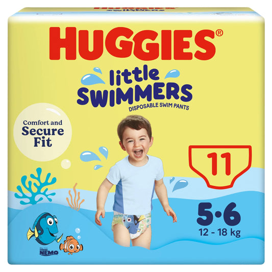Little Swimmers Size 5-6 Disposable Swim Nappies X11 by HUGGIES