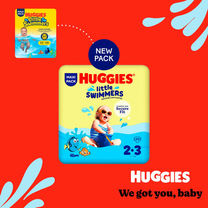 Little Swimmers Swim Nappies Size 2-3 by HUGGIES