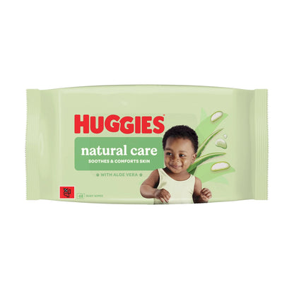 Natural Care 0% Plastic Baby Wipes by HUGGIES