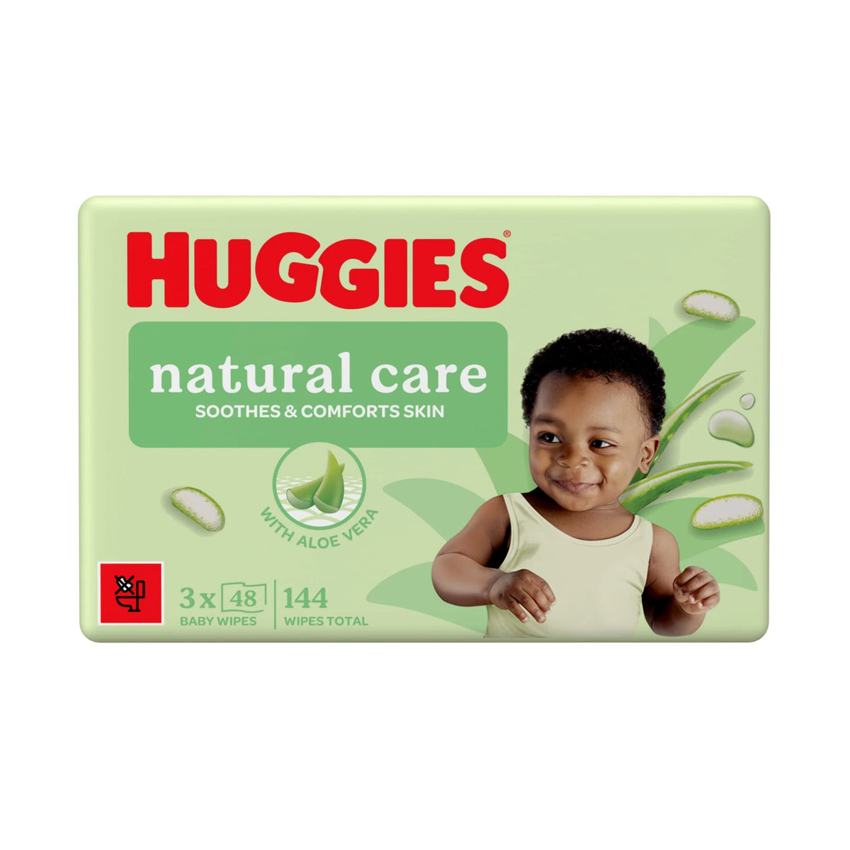 Natural Care 0% Plastic Baby Wipes by HUGGIES