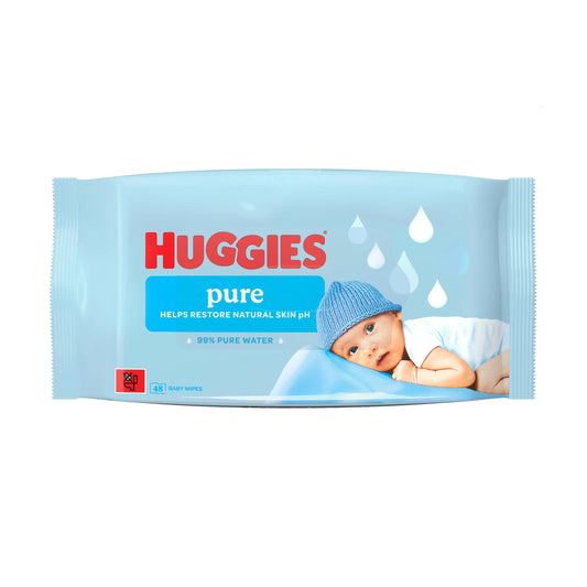 Pure 0% Plastic Baby Wipes 48 Wipes by HUGGIES