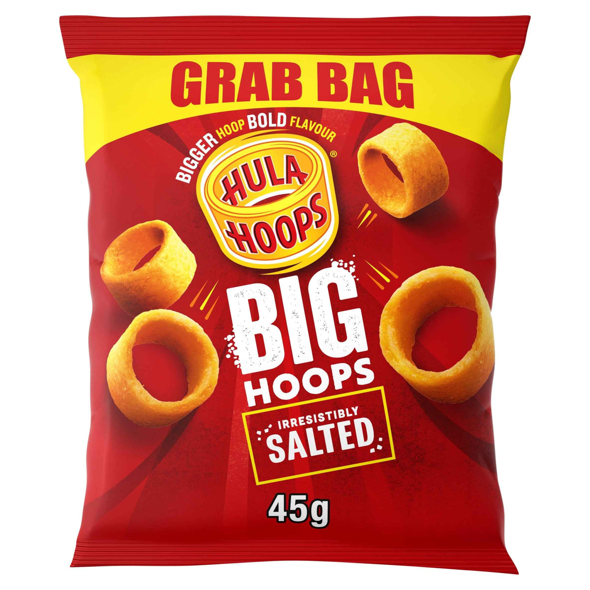 Big Hoops Salted Grab Bag 45g by HULA HOOPS